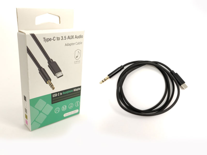 کابل تبدیل USB-C به AUX مدل GL090-1